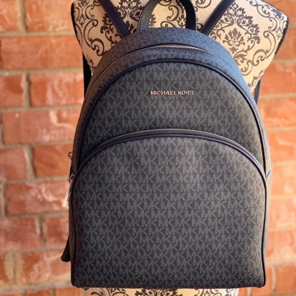Michael Kors Navy MK Logo Backpack